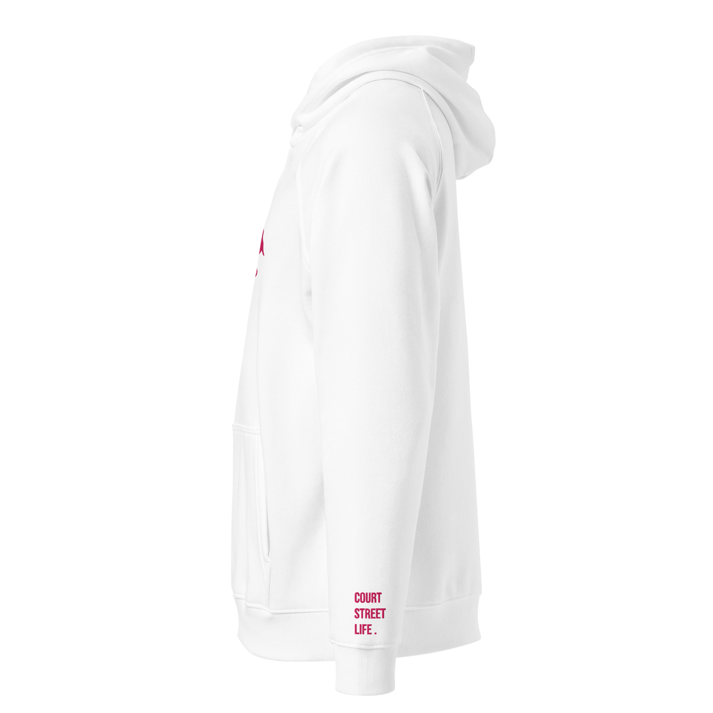 Hoodie eco organic cotton unisex Furia pink