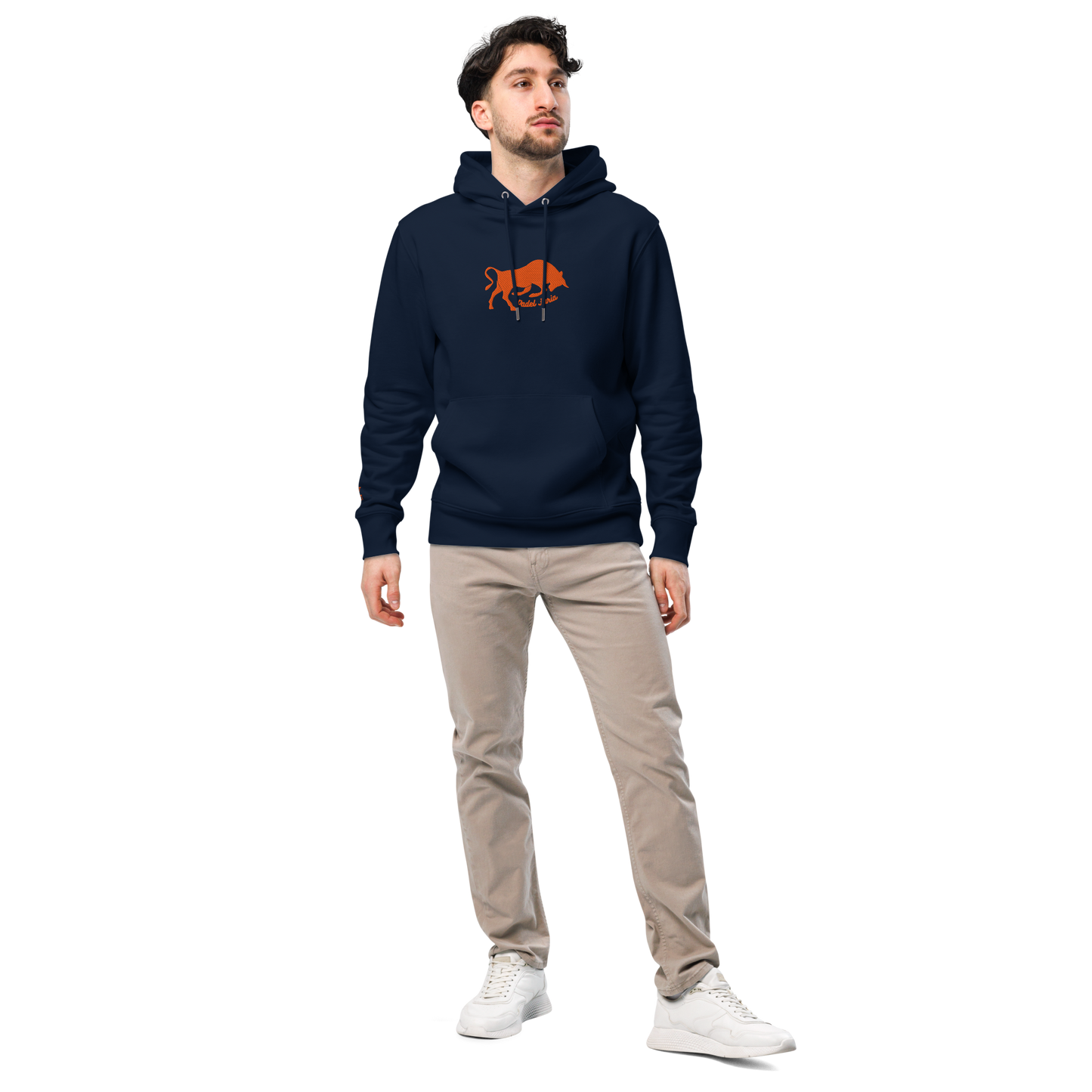 Hoodie 100% organic cotton unisex Furia orange