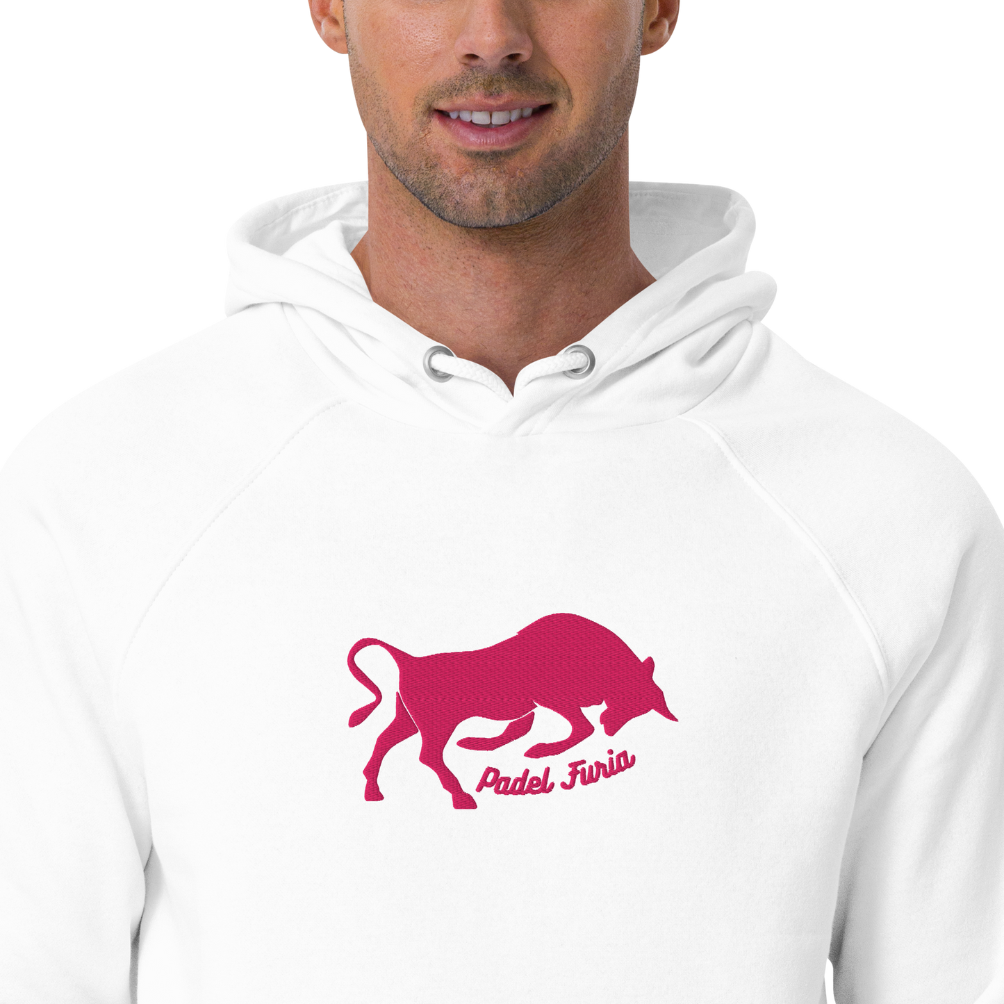 Hoodie eco organic cotton unisex Furia pink