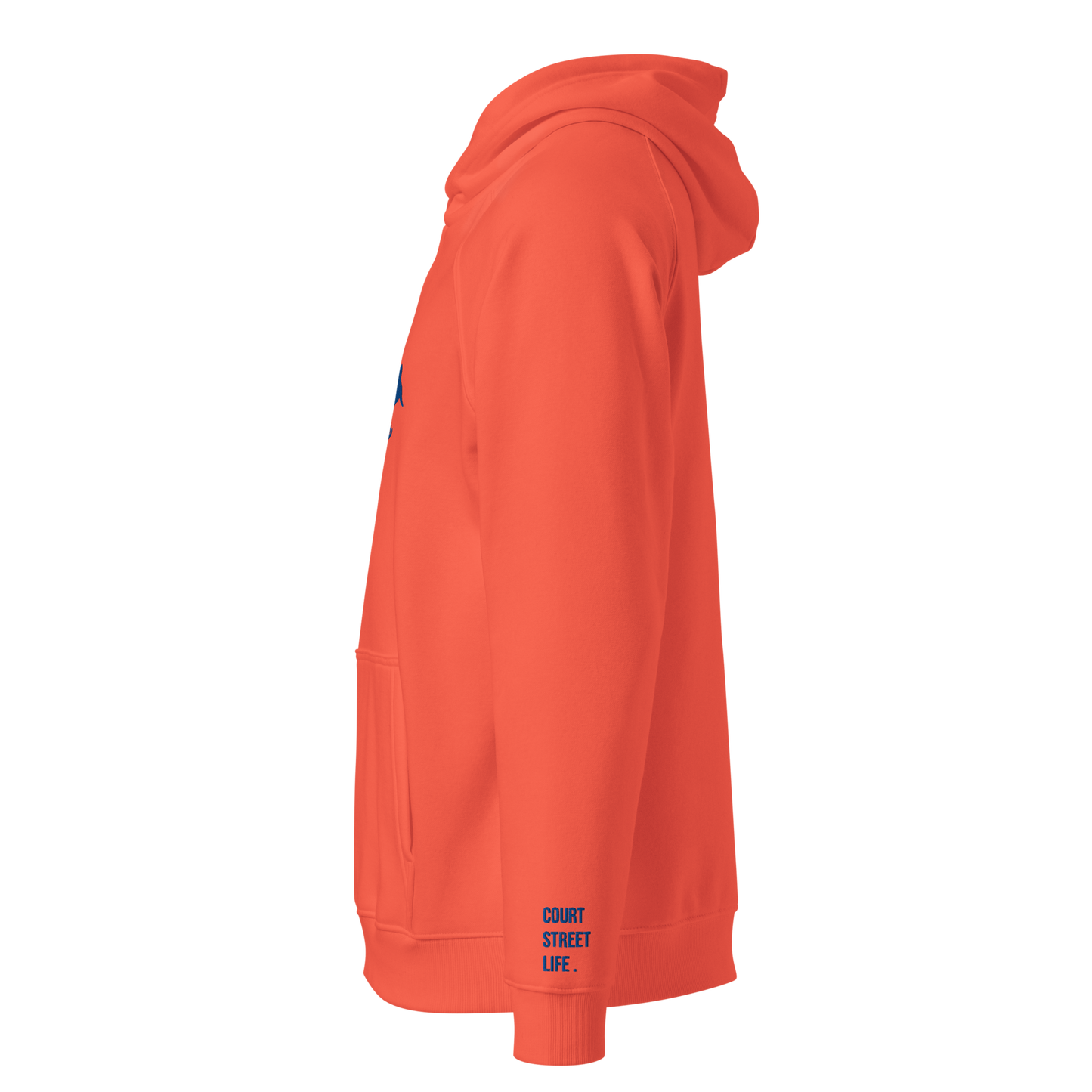Hoodie eco organic cotton unisex Furia royal blue