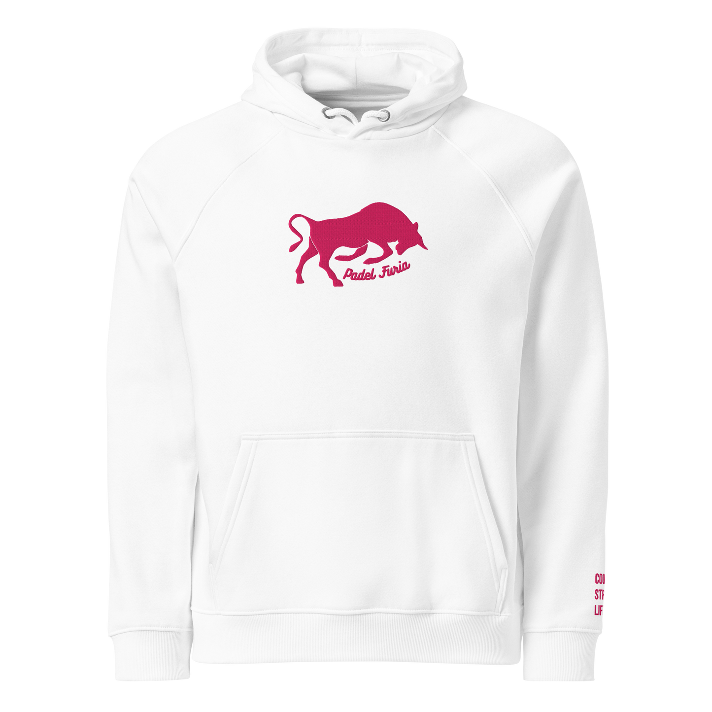 Hoodie eco organic cotton unisex Furia pink