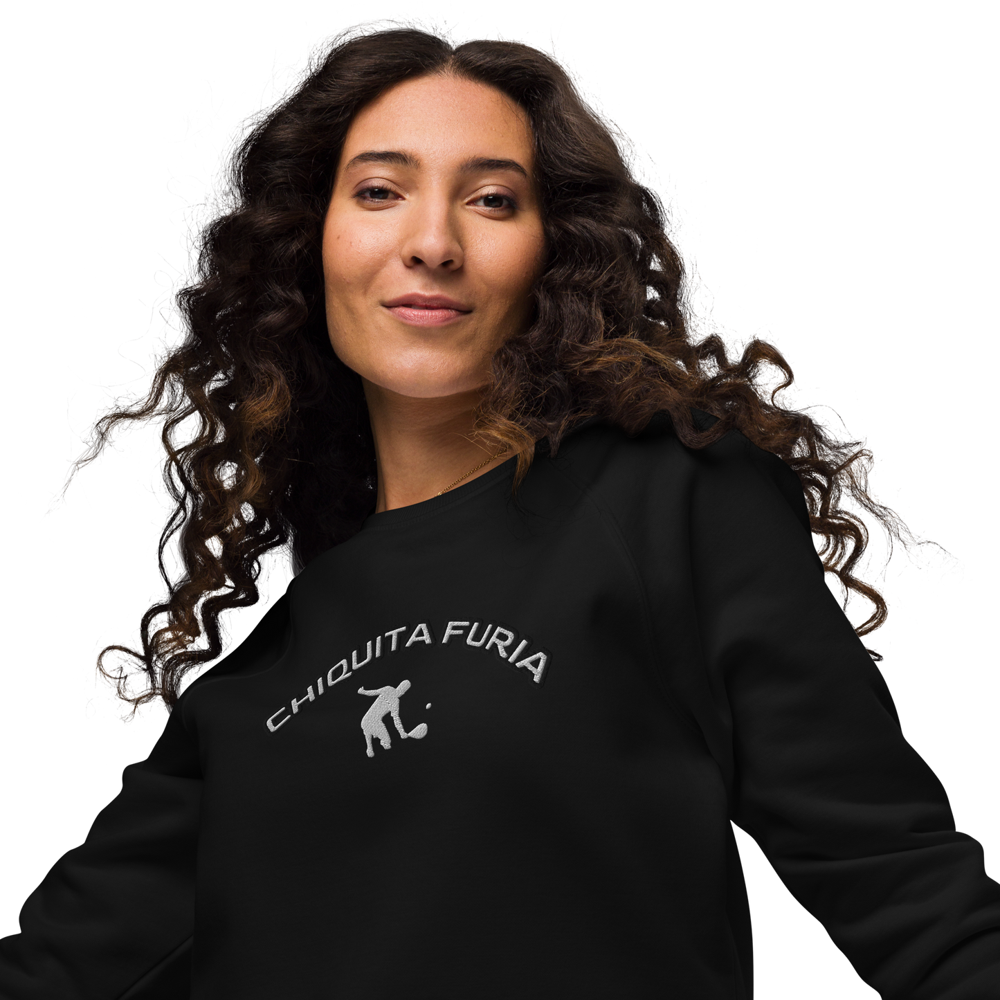 Sweatshirt 100% organic cotton unisex Chiquita white
