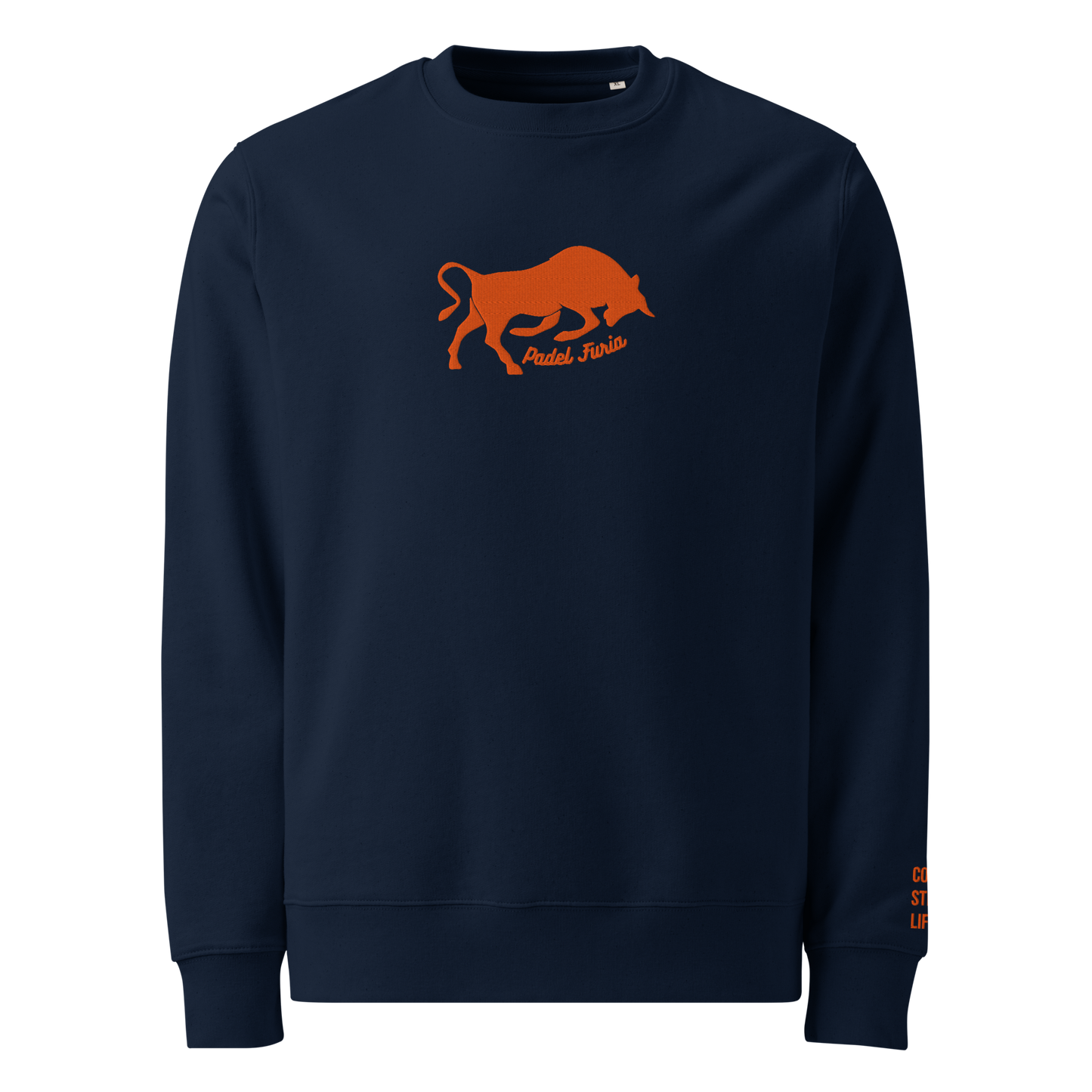 Sweatshirt 100% organic cotton Furia orange