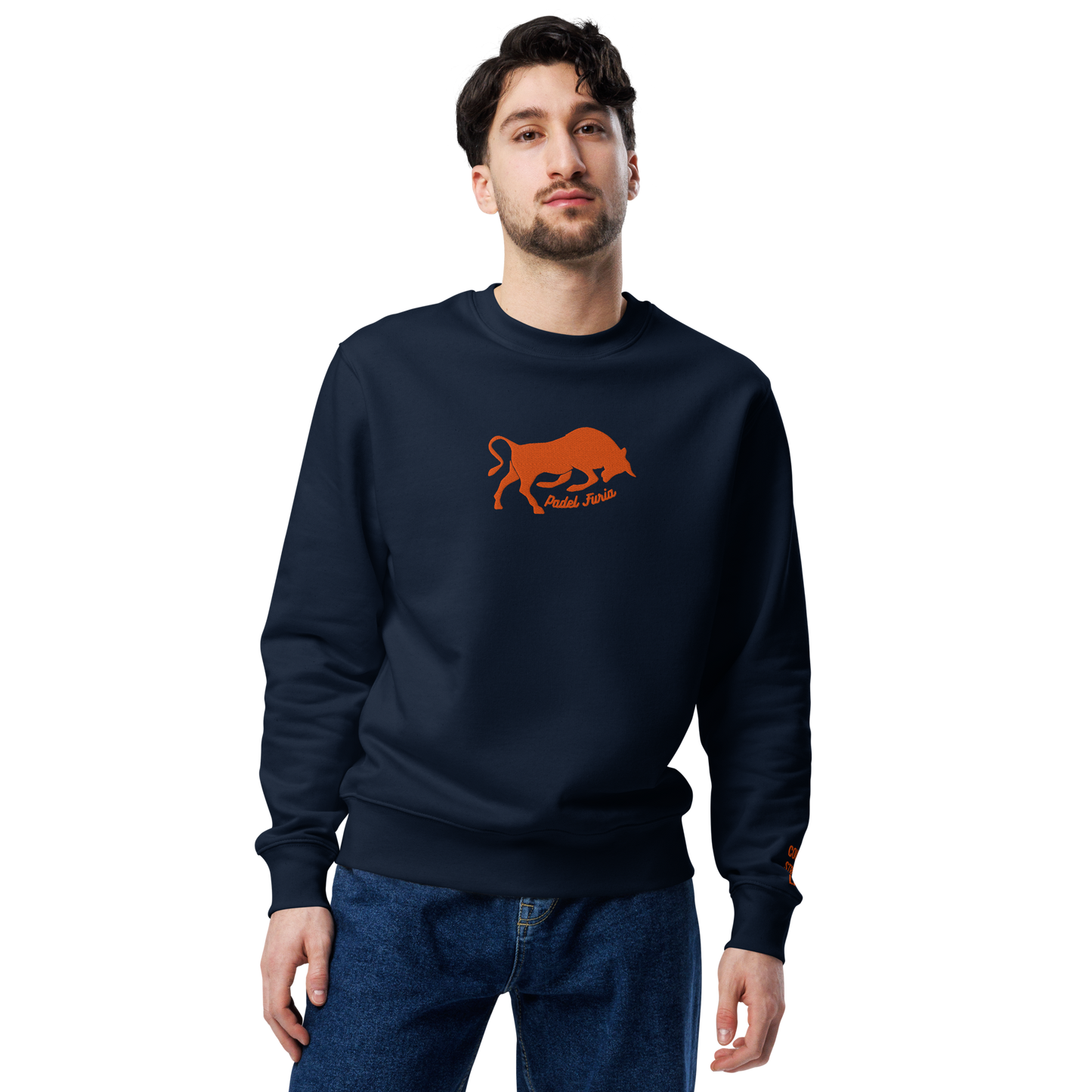 Sweatshirt 100% organic cotton Furia orange