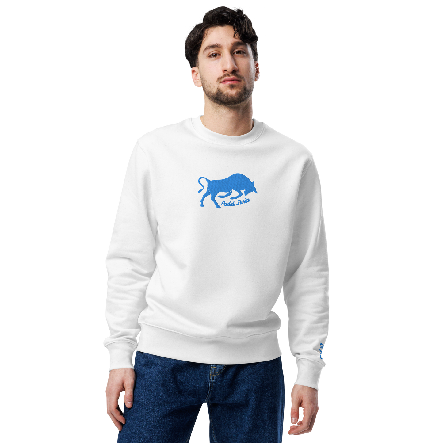 Sweatshirt 100% organic cotton Furia blue