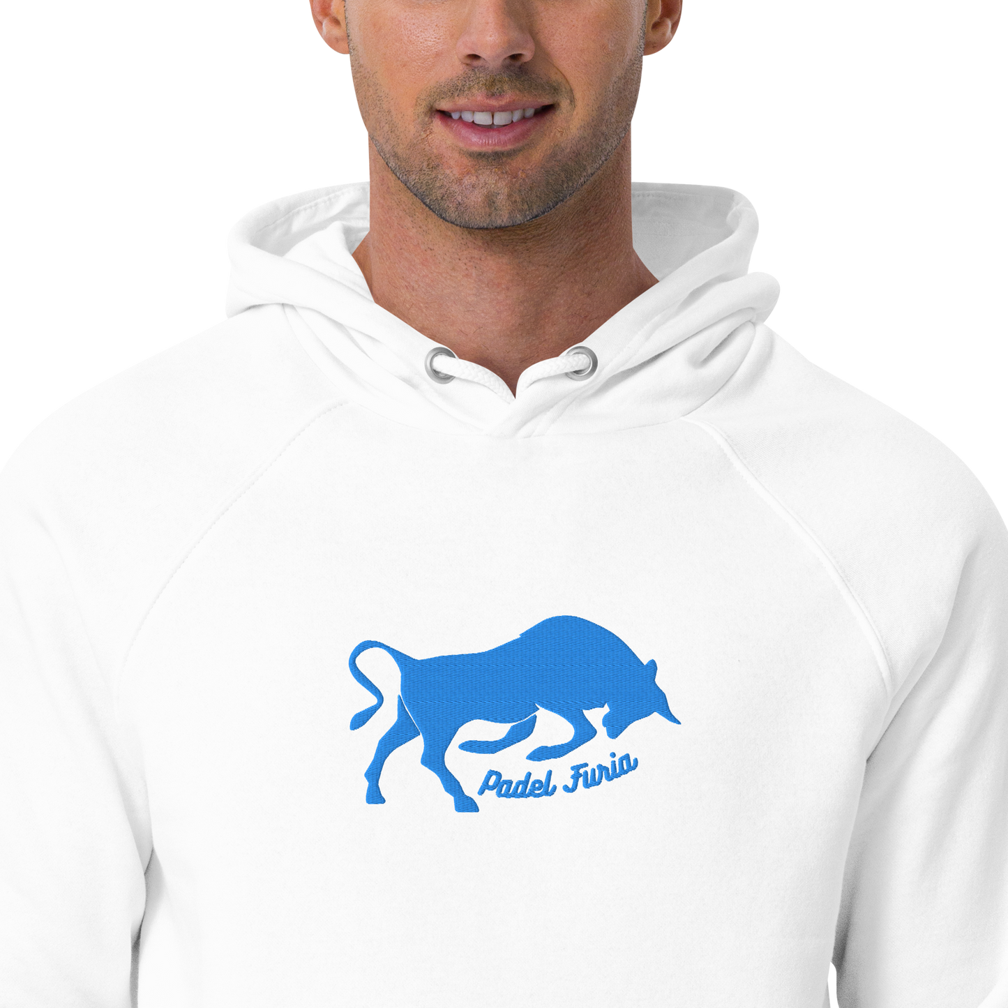 Hoodie eco organic cotton unisex Furia blue
