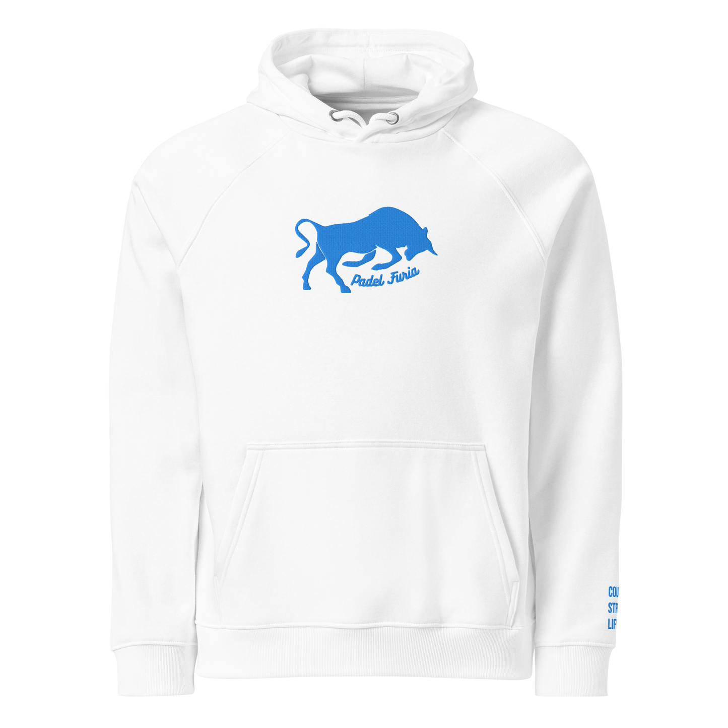 Hoodie eco organic cotton unisex Furia blue