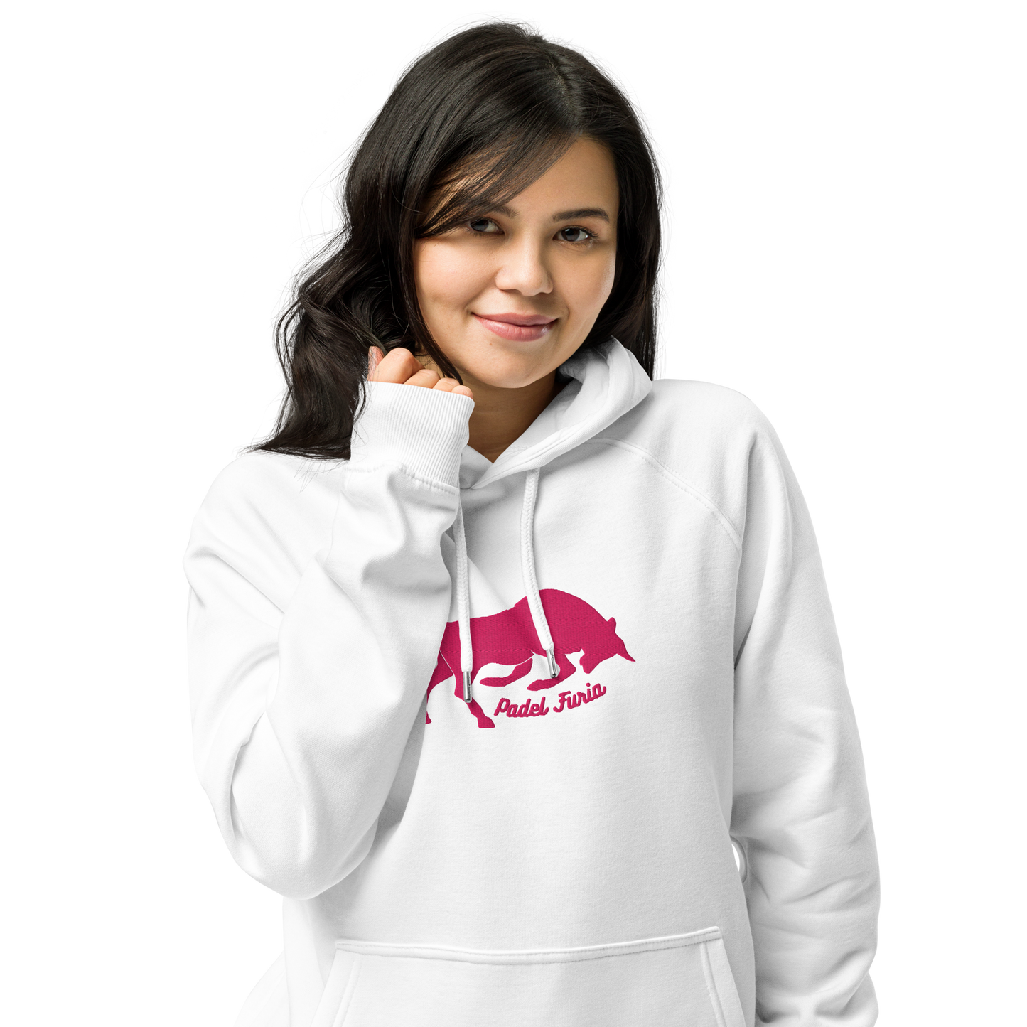 Hoodie eco organic cotton unisex Furia pink