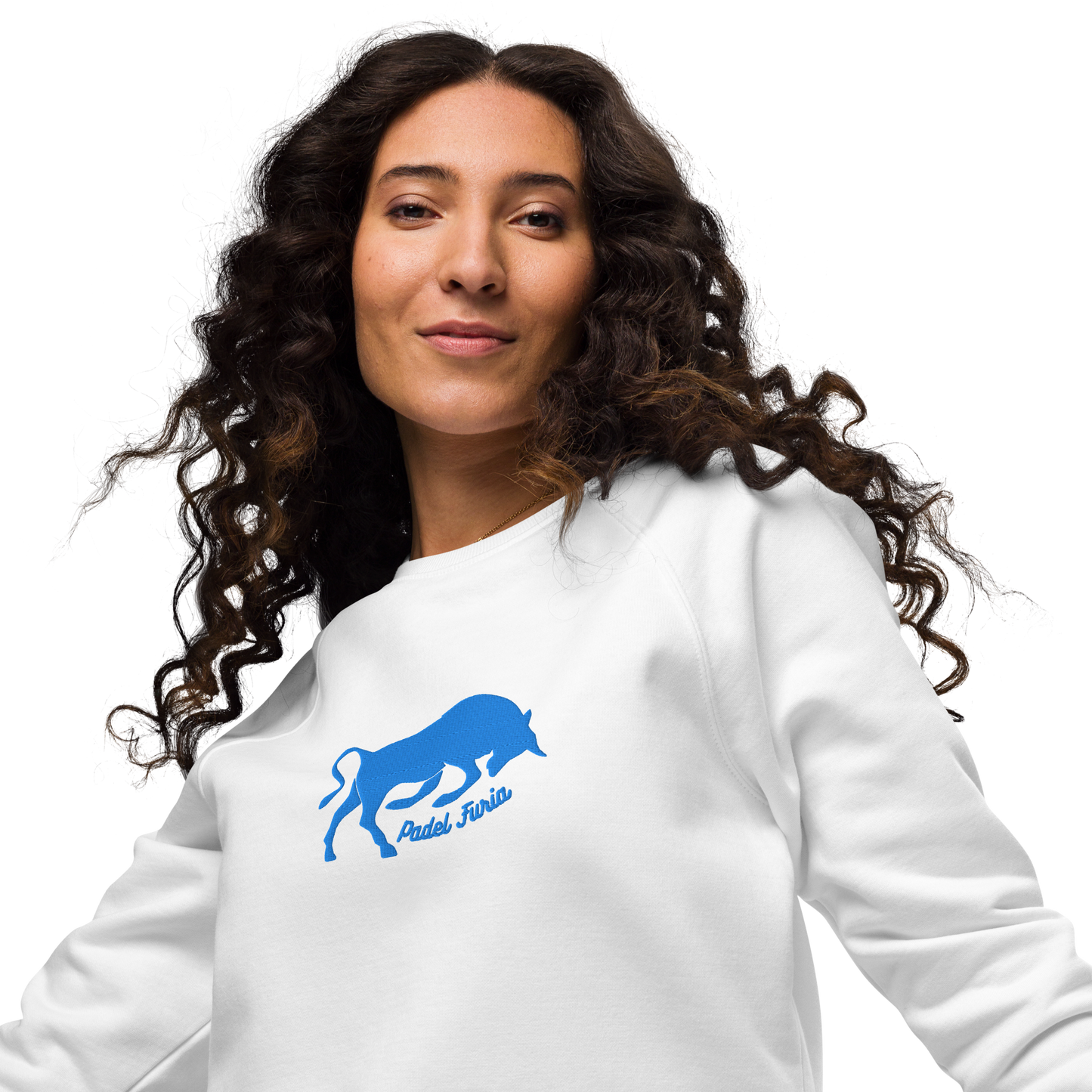 Sweatshirt 100% organic cotton Furia blue