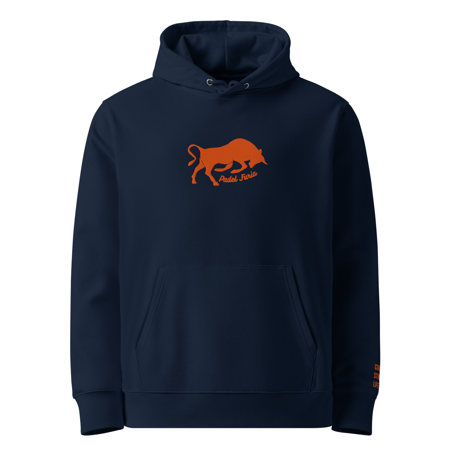 Sudadera unisex 100% algodón orgánico Furia naranja