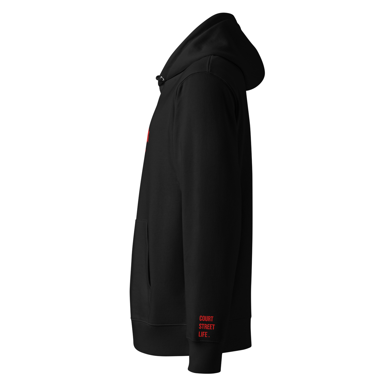 Sweat à capuche 100% coton bio unisexe Furia rouge