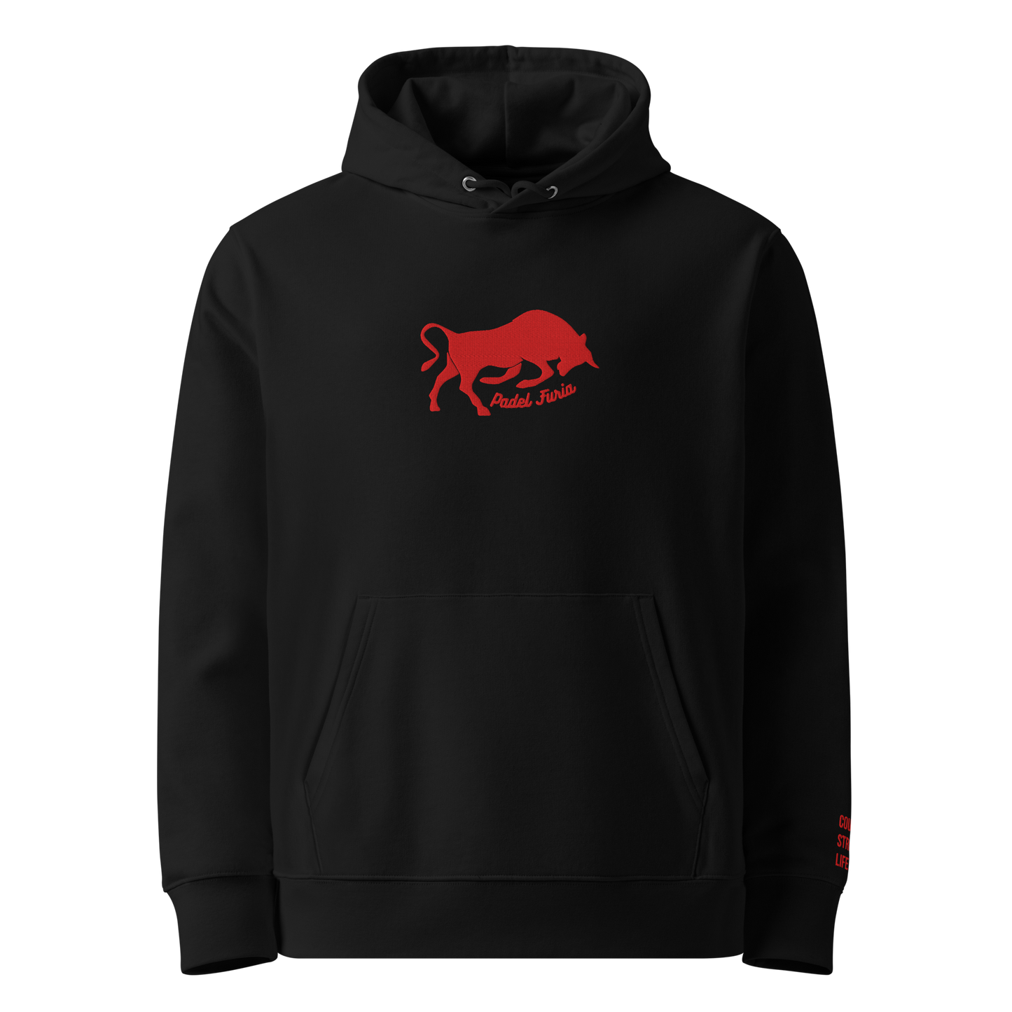 Sweat à capuche 100% coton bio unisexe Furia rouge